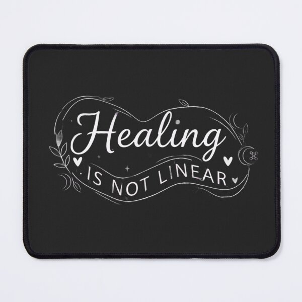 Item preview, Healing Is Not Linear Mental Health Recovery Emotional Growth Quote Design designed and sold by Soft Strength Studio.
