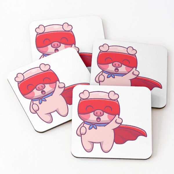 Item preview, Cute Superhero Pig with Mask and Cape designed and sold by jbraunl.