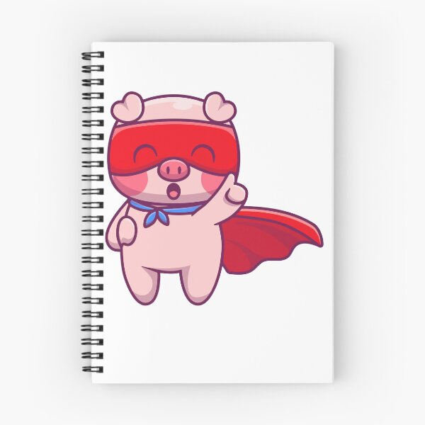 Item preview, Cute Superhero Pig with Mask and Cape designed and sold by jbraunl.