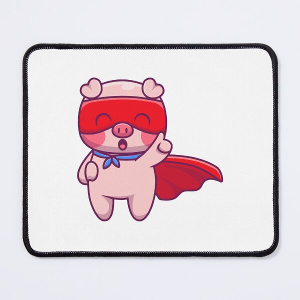 Item preview, Cute Superhero Pig with Mask and Cape designed and sold by jbraunl.