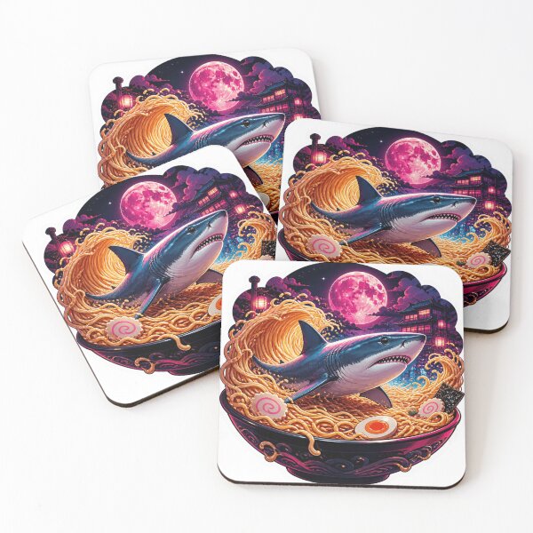 Item preview, Shark Ramen Wave Sticker designed and sold by Imaginarium of Chaos falcon88 .