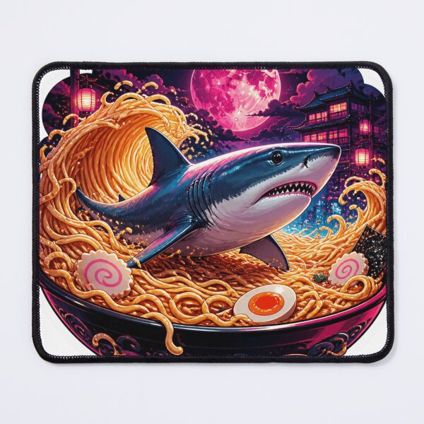 Item preview, Shark Ramen Wave Sticker designed and sold by Imaginarium of Chaos falcon88 .