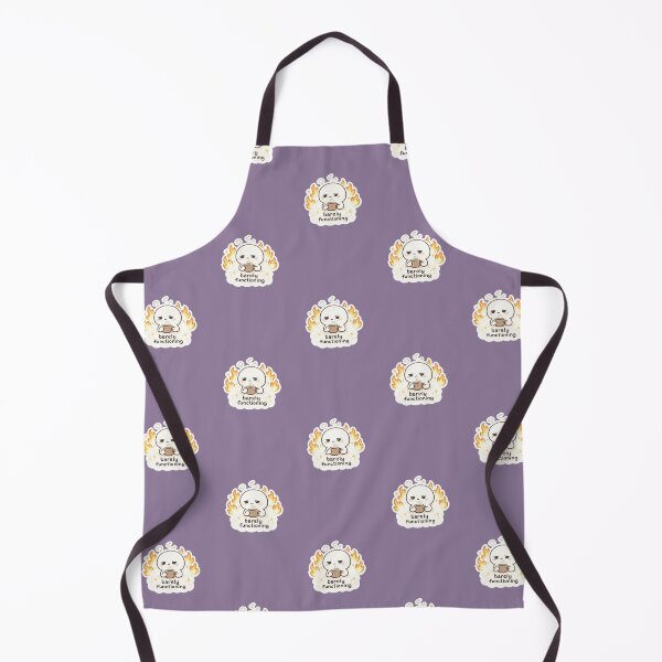 Item preview, Barely Functioning Cute Sticker - Funny Burnout Meme Kawaii Coffee Anxiety Aesthetic designed and sold by Qingtian814.
