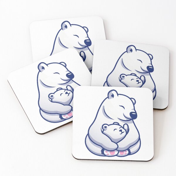 Item preview, Cute Polar Bear and Cub Hugging Together designed and sold by jbraunl.