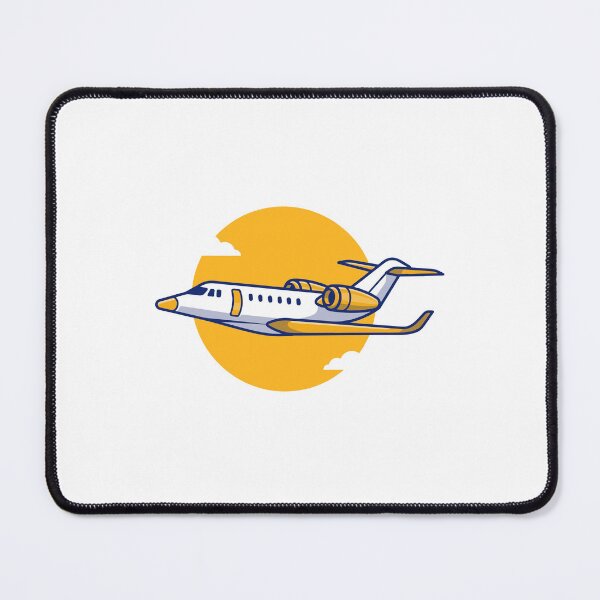 Item preview, Cute Private Jet Flying in Front of Yellow Sun designed and sold by jbraunl.