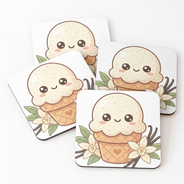 Item preview, Cute Kawaii Vanilla Ice Cream designed and sold by Basement Labs.