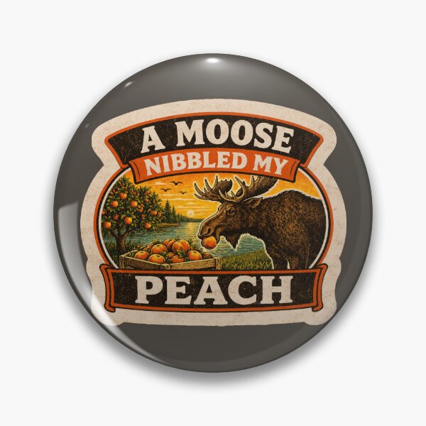 Item preview, A Moose Nibbled my PEACH Retro Vintage designed and sold by hilda74.
