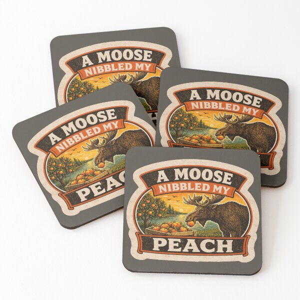 Item preview, A Moose Nibbled my PEACH Retro Vintage designed and sold by hilda74.