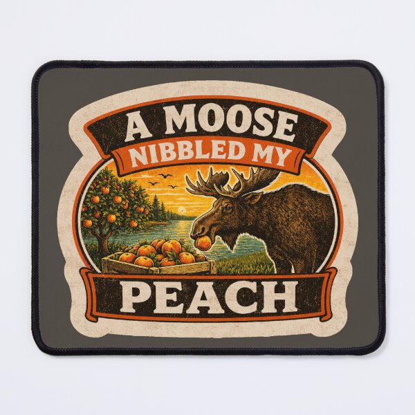 Item preview, A Moose Nibbled my PEACH Retro Vintage designed and sold by hilda74.
