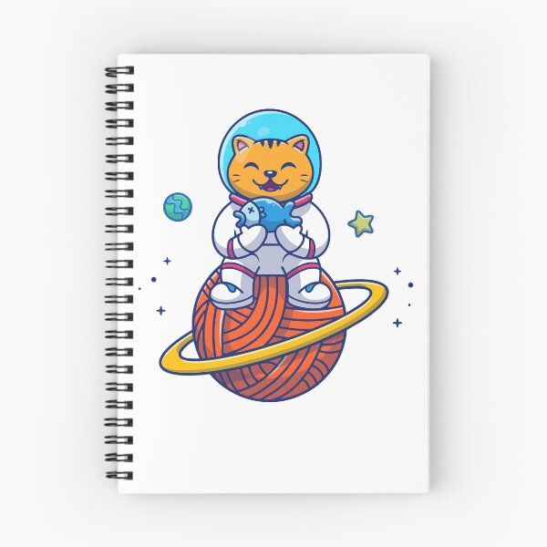 Item preview, Cat Astronaut Sitting on Yarn Planet designed and sold by jbraunl.