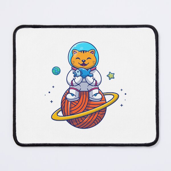 Item preview, Cat Astronaut Sitting on Yarn Planet designed and sold by jbraunl.