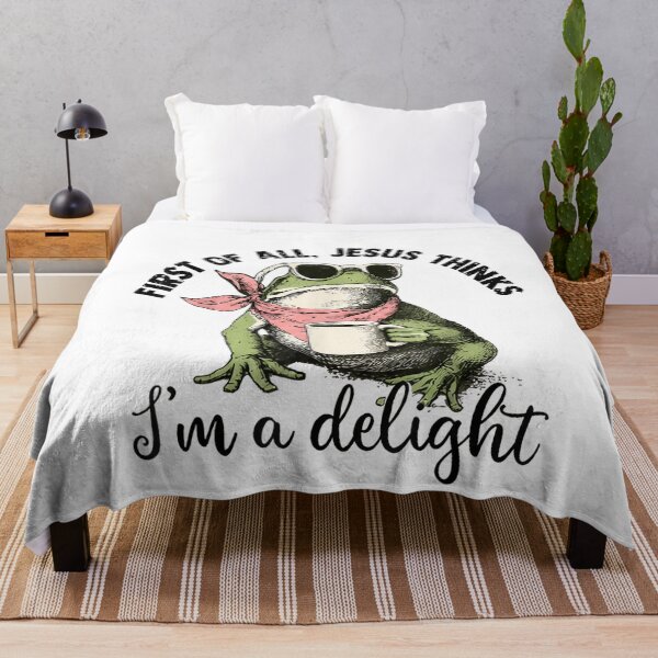 Item preview, Christian Frog First Of All Jesus Thinks I'M A Delight designed and sold by studiopekepeke.