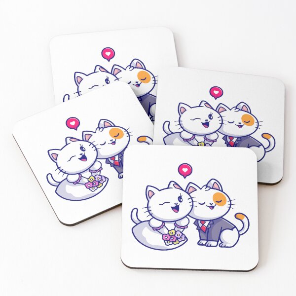 Item preview, Cute Cat Wedding Bride and Groom designed and sold by jbraunl.