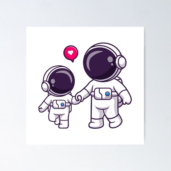 Item preview, Astronaut Father and Son Space Walk designed and sold by jbraunl.