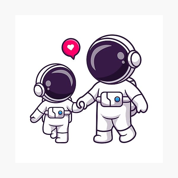 Item preview, Astronaut Father and Son Space Walk designed and sold by jbraunl.