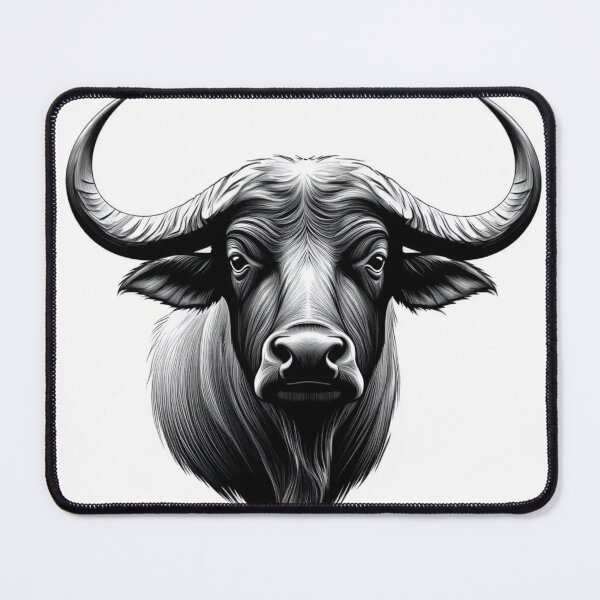 Item preview, Untamed Power — Realistic Buffalo Pencil Sketch Artwork designed and sold by Henrylifestyle2.