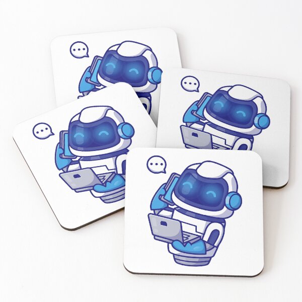 Item preview, Cute Tech Support Robot with Laptop designed and sold by jbraunl.