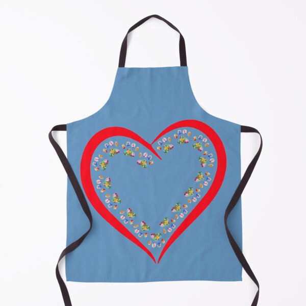 Item preview, Red heart accented with Floral paw prints designed and sold by Doodles Down South.
