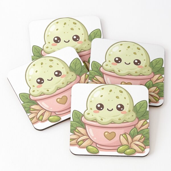 Item preview, Cute Kawaii Pistachio Ice Cream in a Cup designed and sold by Basement Labs.