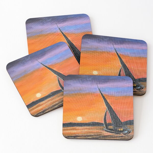 Item preview, 'Sunset Sail' original Seascape painting  designed and sold by Janeconwayart.