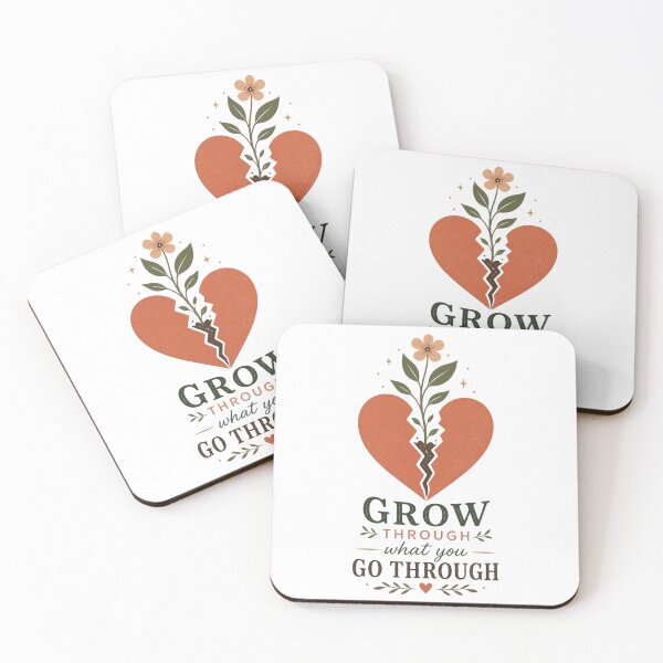 Item preview, Grow Through What You Go Through Minimal Design | Healing Aesthetic Art | Emotional Growth Illustration designed and sold by Inner Flame Studio.