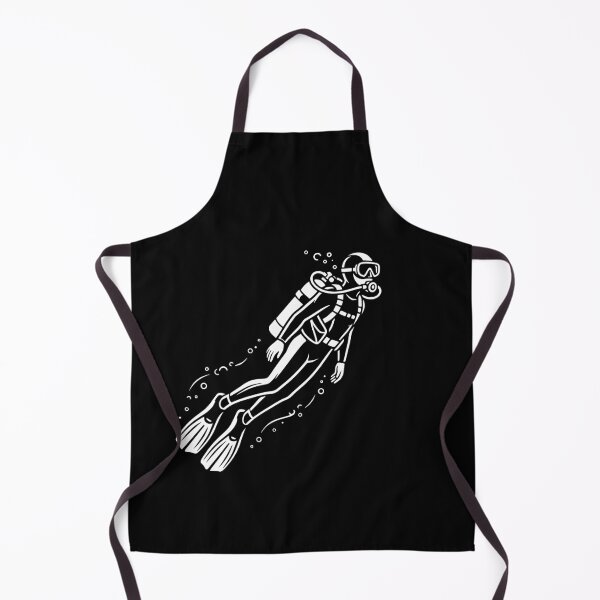 Item preview, Scuba Diver Silhouette | Retro Minimalist Deep Sea Diving Graphic Tee designed and sold by PryntedLabs.