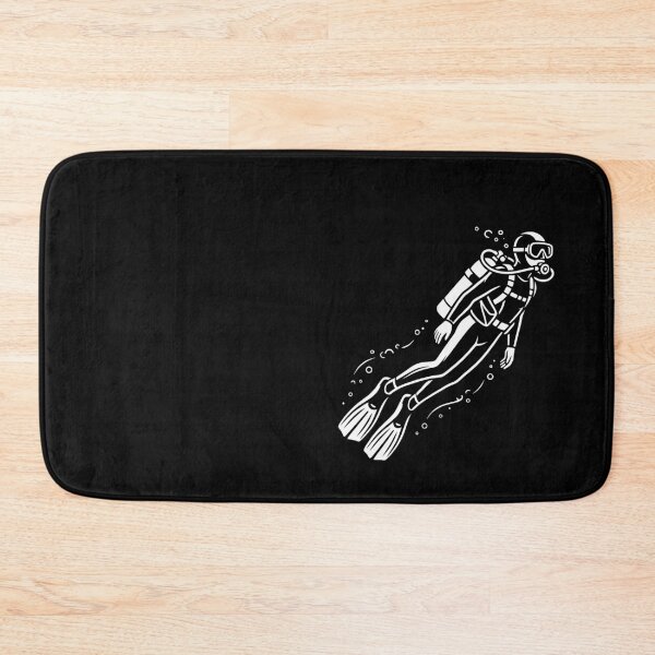Item preview, Scuba Diver Silhouette | Retro Minimalist Deep Sea Diving Graphic Tee designed and sold by PryntedLabs.