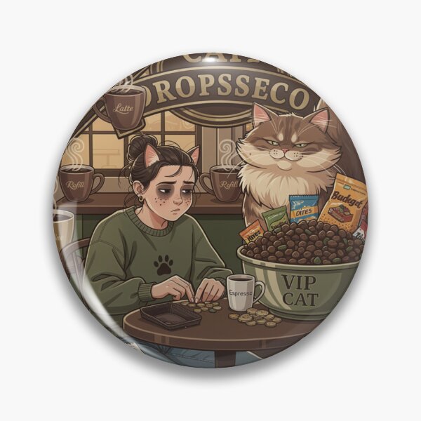 Item preview, Broke But My Cat Eats First Funny Cat Coffee Lover Design designed and sold by YMLux.