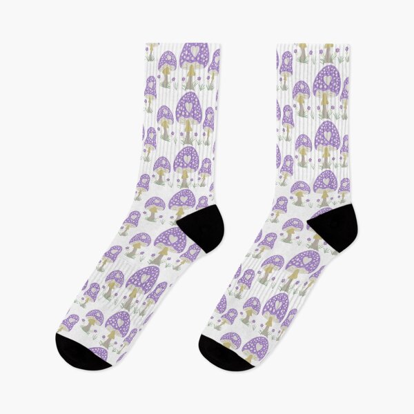 Item preview, Mystic Purple Mushrooms Cottagecore Fantasy Art designed and sold by amegaitdesign.