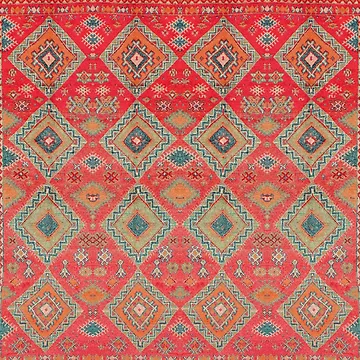 Artwork thumbnail, Moroccan Pattern Rug Design by SpaceBazaar