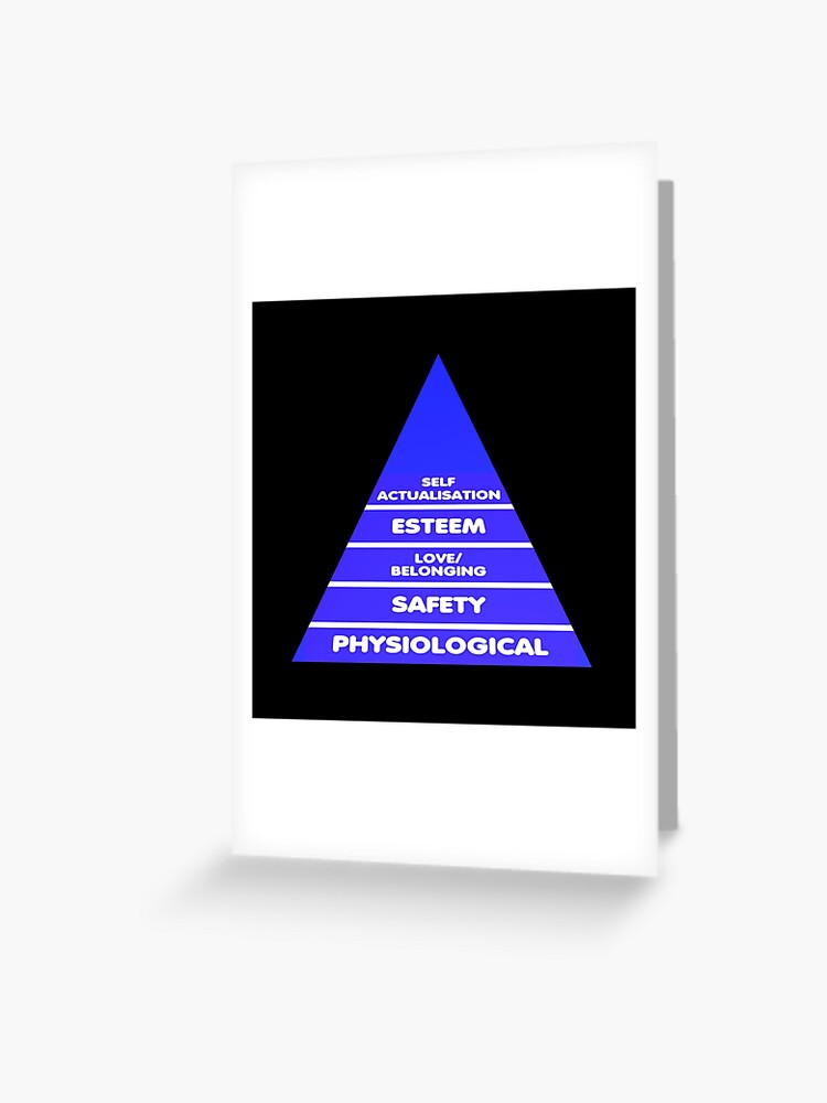 Carte De Vœux La Pyramide Des Besoins De Maslow Par Stuwdamdorp Redbubble