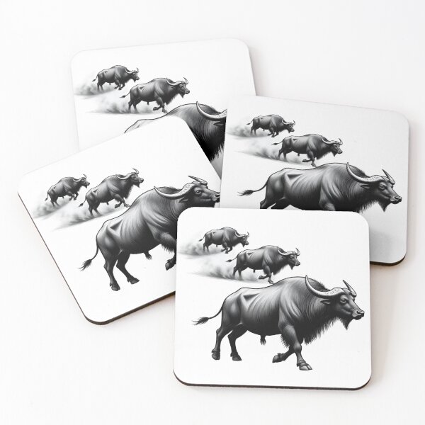 Item preview, Untamed Power — Realistic Buffalo Pencil Sketch Artwork designed and sold by Henrylifestyle2.