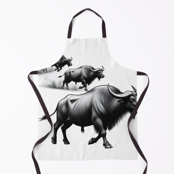 Item preview, Untamed Power — Realistic Buffalo Pencil Sketch Artwork designed and sold by Henrylifestyle2.