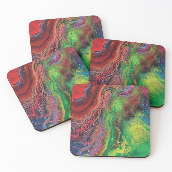 Item preview, Crimson Lime Fluid Art designed and sold by vonmade.