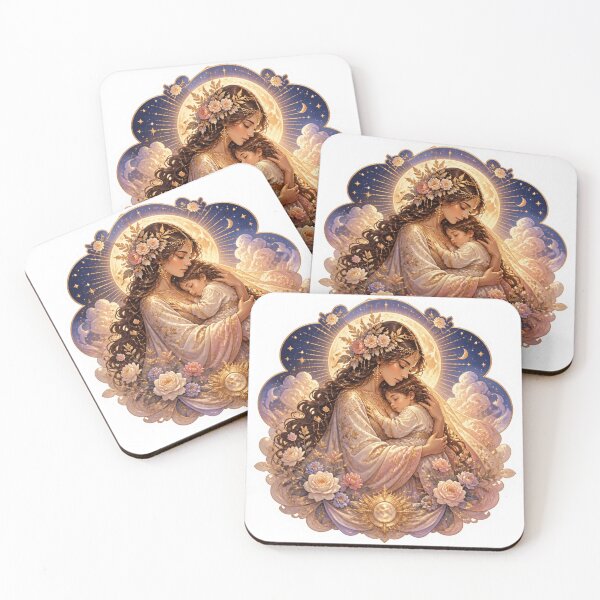 Item preview, Celestial Mother Embrace Sticker designed and sold by Imaginarium of Chaos falcon88 .