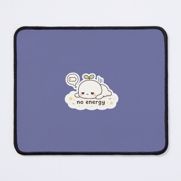 Item preview, No Energy Cute Kawaii Sticker - Tiired Mood Meme | Low Battery Aesthetic Cartoon designed and sold by Qingtian814.
