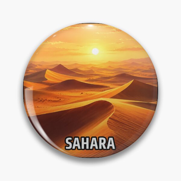 Item preview, Sahara Desert Golden Sunset Landscape - Sand Dunes Illustration designed and sold by PixelParinda.