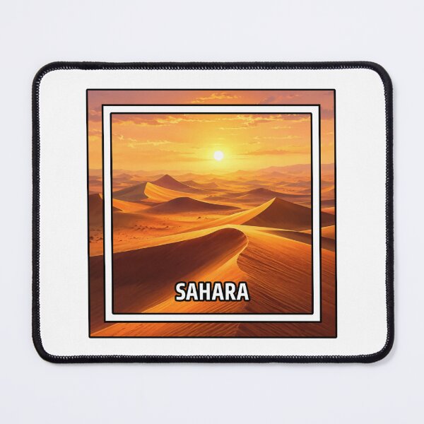 Item preview, Sahara Desert Golden Sunset Landscape - Sand Dunes Illustration designed and sold by PixelParinda.