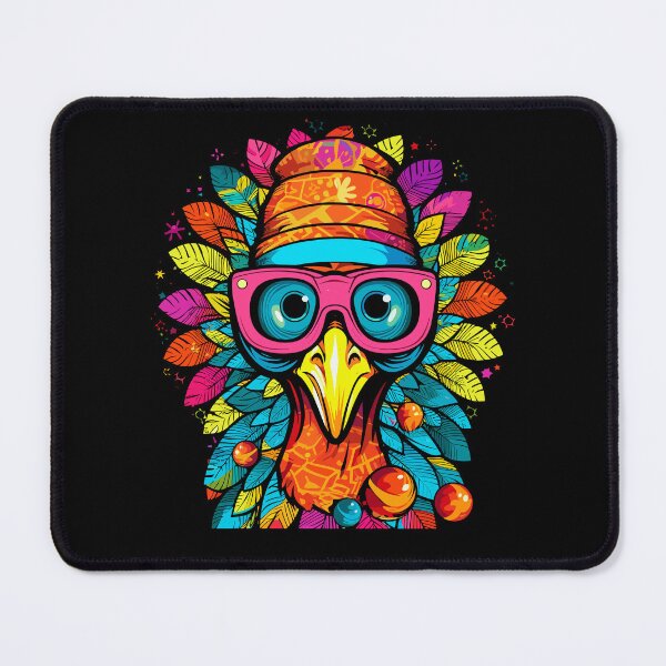 Item preview, Colorful Turkey with Sunglasses Thanksgiving Aesthetic Design designed and sold by CyfroweMysli.