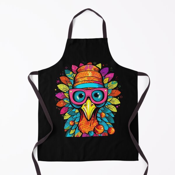 Item preview, Colorful Turkey with Sunglasses Thanksgiving Aesthetic Design designed and sold by CyfroweMysli.