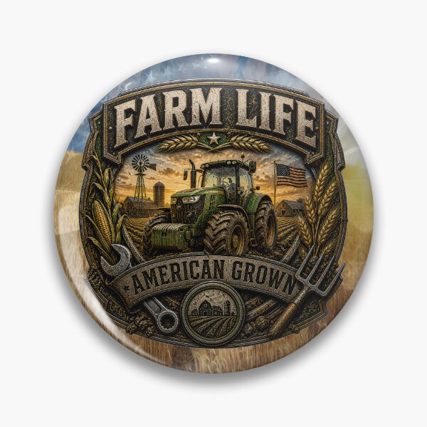 Item preview, Farm Life American Grown Farmer Tractor Country Design designed and sold by artistwill.