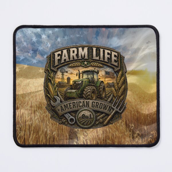 Item preview, Farm Life American Grown Farmer Tractor Country Design designed and sold by artistwill.