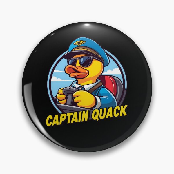 Item preview, Captain Quack – Funny Pilot Rubber Duck Art designed and sold by RubberQuack.