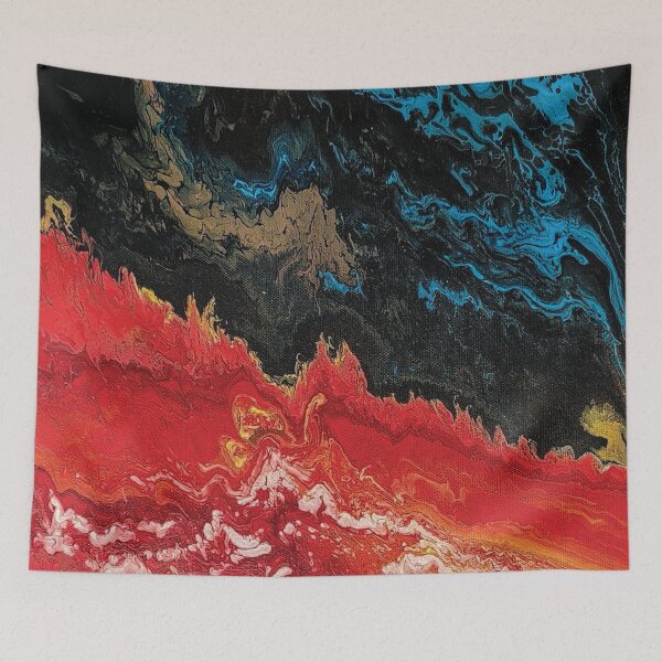 Item preview, Black Seeping to Red Fluid Art designed and sold by vonmade.