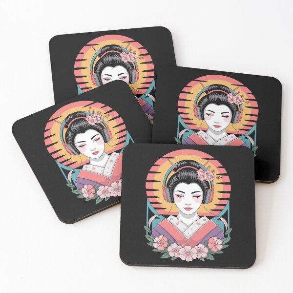 Item preview, Geisha Headphones Retro Lofi Japanese Aesthetic T-Shirt designed and sold by DarylWelsh2024.