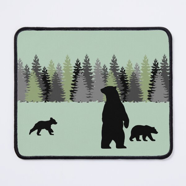 Item preview, Lispe Bear Family Forest Scene Vintage Wildlife Art designed and sold by Lispe-Designs.