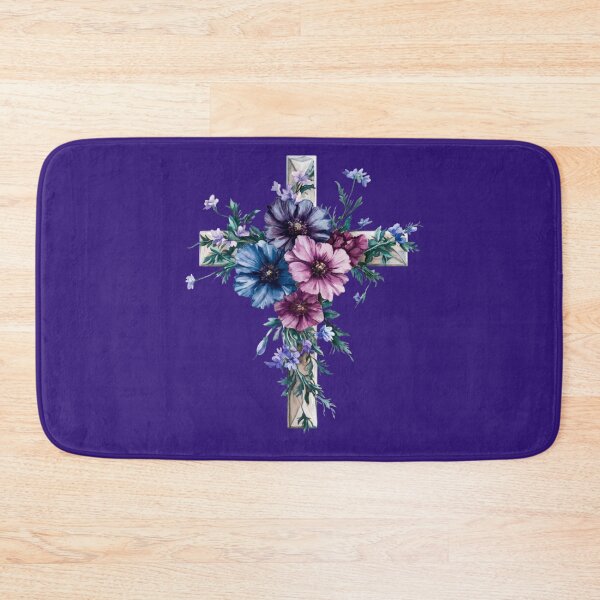 Item preview, Midnight Flora Floral Cross Watercolor  designed and sold by digitalbob60.