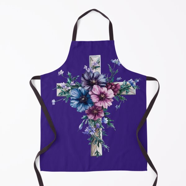 Item preview, Midnight Flora Floral Cross Watercolor designed and sold by digitalbob60.