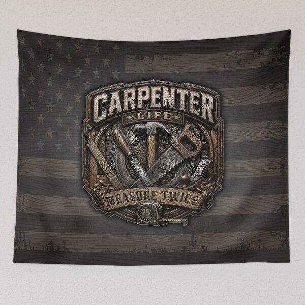 Item preview, Carpenter Life Measure Twice Woodworking Tradesman Design designed and sold by artistwill.