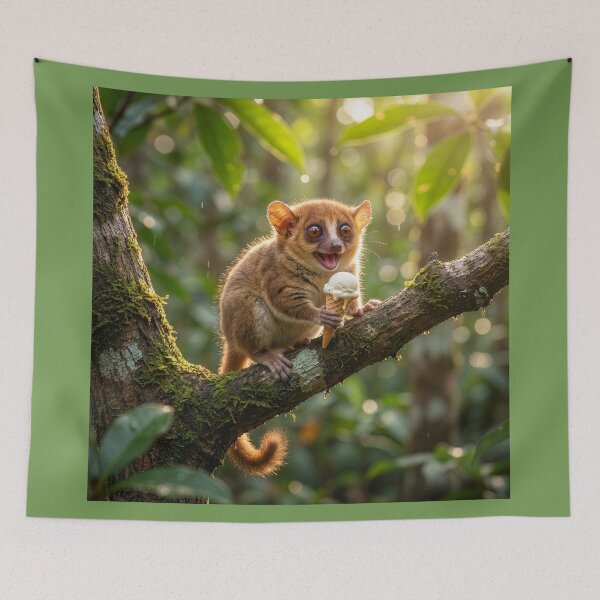 Item preview, Madame Berthe's Mouse Lemur Enjoys an Ice Cream Cone designed and sold by Tridentulus.